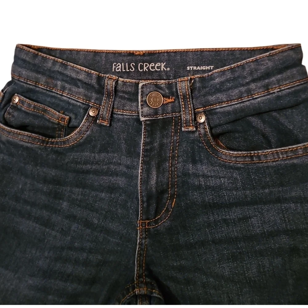 Falls Creek Boy's Size 8 Deep Indigo Straight Jeans